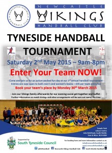 Newcastle Vikings Handball Tournament poster (May 2015)